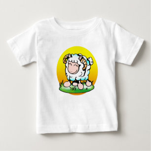 Happy Aries Ram Cartoon op Grass