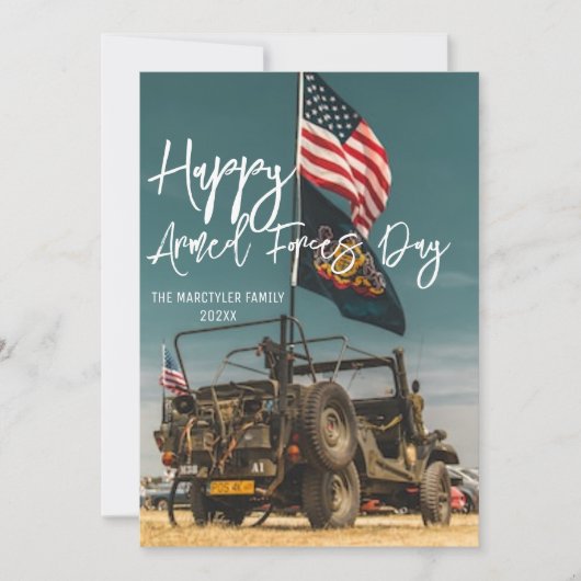 Happy Armed Forces Day Bedankkaart (Voorkant)