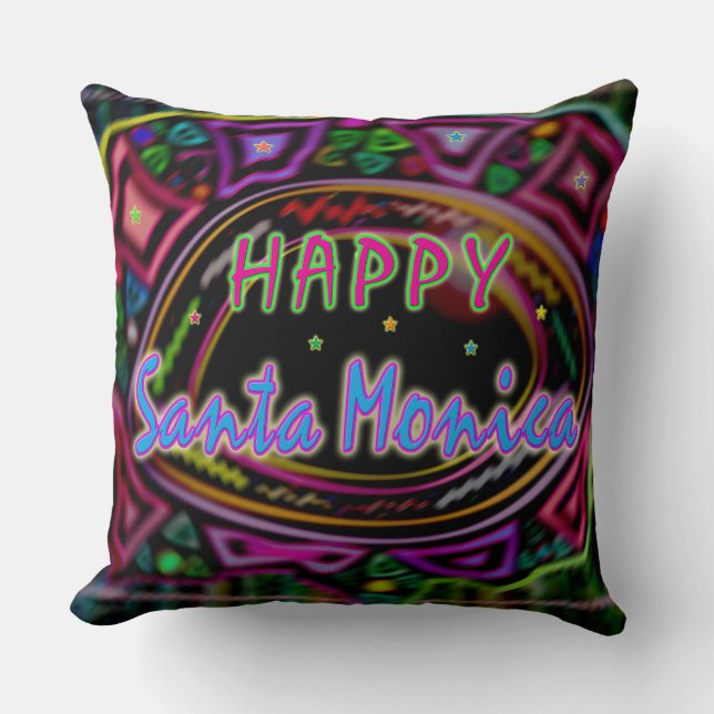 Happy Art : Coussin "Happy Père Noël Monica" (Recto)
