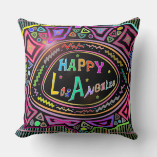 Happy Art: "Happy Los Angeles" Pillow Kussen