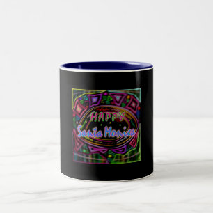 Happy Art: Happy Santa Monica Cup Tweekleurige Koffiemok