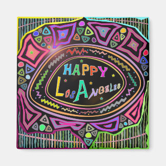 Happy Art : Magnet "Happy Los Angeles"