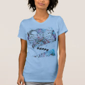 HAPPY art t-shirt met maan en moderne patronen (Voorkant)