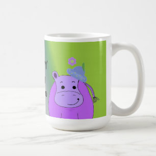 Happy as a Hippo - Paarse Hippopotamus Koffiemok