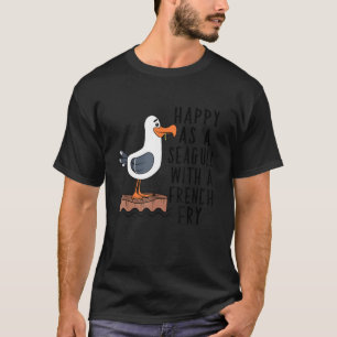 Happy as a Seagull met een Frans vuilnisvat T-shirt
