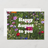 Happy August Briefkaart (Voorkant / Achterkant)