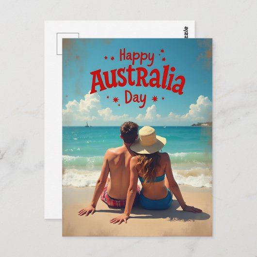 Happy Australia Day Briefkaart (Voorkant / Achterkant)