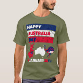 Happy Australia Day January 26th T-Shirt (Voorkant)