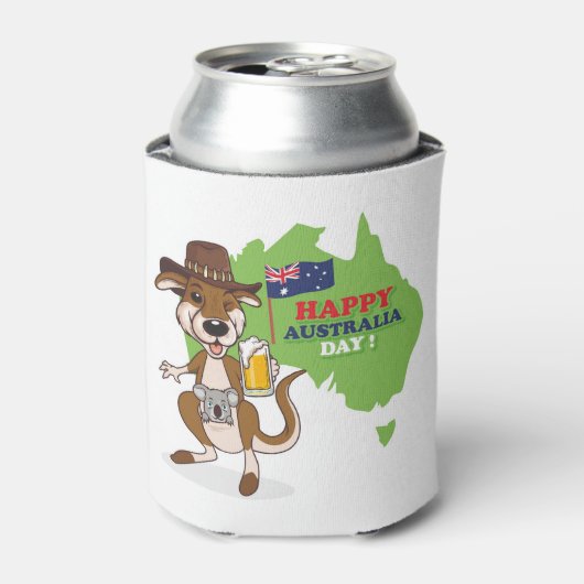 Happy Australia Day Kangoeroe Koala Blikjeskoeler (Blikje Voorkant)
