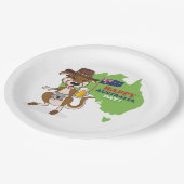 Happy Australia Day Kangoeroe Koala Papieren Bordje (Gekanteld)