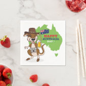 Happy Australia Day Kangoeroe Koala Servet (Insitu)