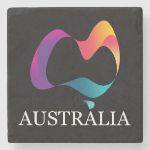 Happy Australia Day Stenen Onderzetter