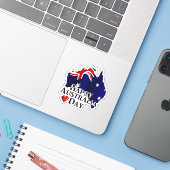 Happy Australia Day Sticker (Laptop met iPhone)