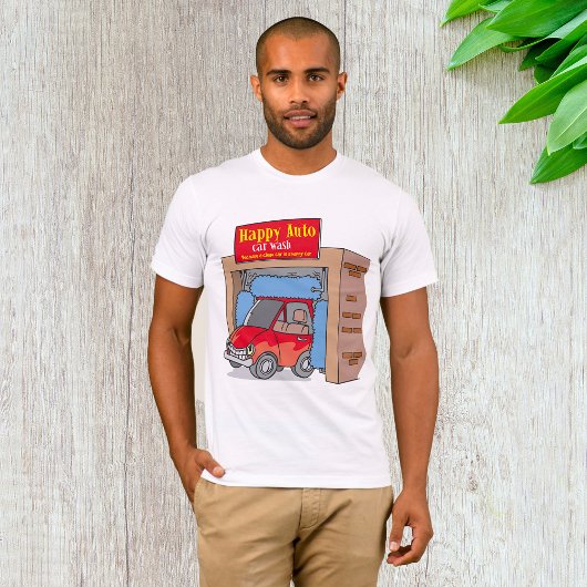 Happy Auto Wash Mannen T-shirt