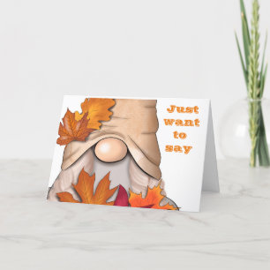 HAPPY **AUTUMN BIRTHDAY** AAN U VAN GNOME! HOLID FEESTDAGEN KAART