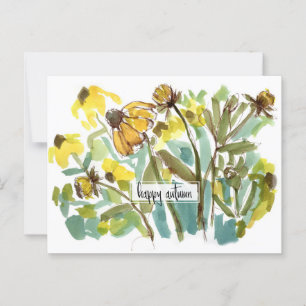 Happy Autumn Black Eye Susan Wildflowers Briefkaart