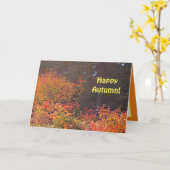 Happy Autumn Card, Herfst Trees Greeting Kaart (Gele Bloem)