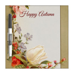 Happy Autumn Dry Erase Board Whiteboard