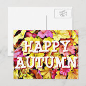 Happy Autumn Fall Leaves briefkaart (Voorkant / Achterkant)
