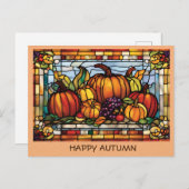  Happy Autumn Pompoen Herfst Oogst Briefkaart (Voorkant / Achterkant)