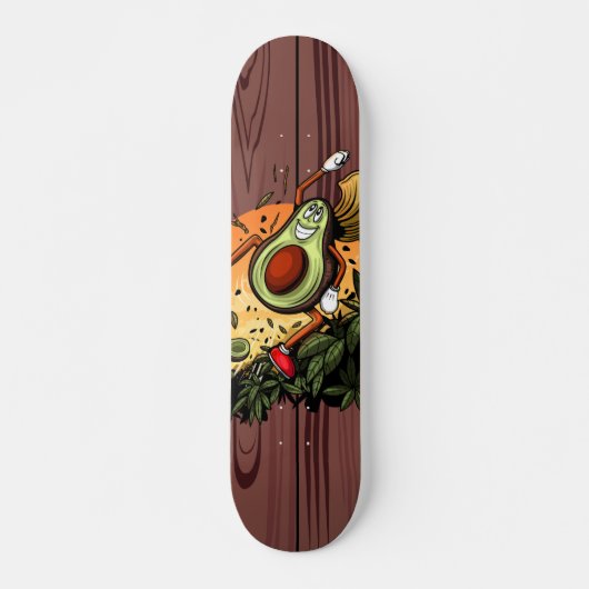 Happy Avocado Skateboard (Voorkant)