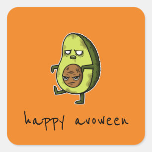 Happy Avoween - Drôle Avocado Halloween Sticker