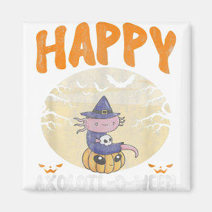 Happy Axolotl-O-Ween Cute Halloween Axolotl Hallow Magneet