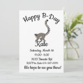 Happy-B dag ring staartlemur Kaart (Staand voorkant)