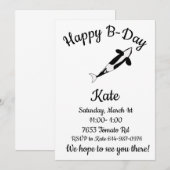 Happy B-day Orka Whale Kaart (Voorkant / Achterkant)