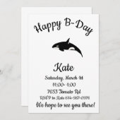 Happy B-day Orka Whale Kaart (Voorkant / Achterkant)