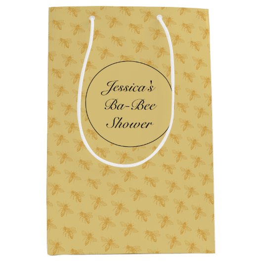 Happy Ba-Bee Douche Bumble Abee Moyen Cadeau Sac (Devant)
