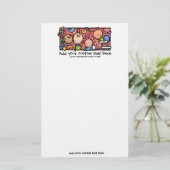 Happy Babies kleurrijke kantoorbenodigdheden Briefpapier (Staand voorkant)