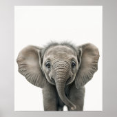 Happy Baby Elephant Nursery Oerwoud Safari Poster (Voorkant)