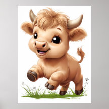 Happy Baby Highland Koe Nursery Art
