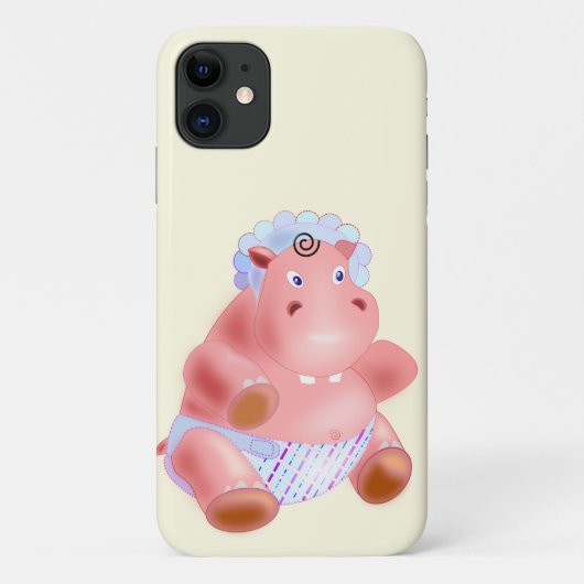 Happy Baby Hippo coque iphone - Personnalisable (Dos)
