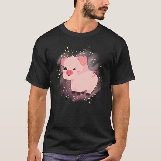 Happy Baby Piggy Night T-shirt (Voorkant)