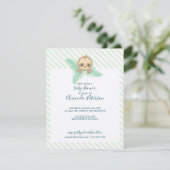 Happy Baby Sloth Baby shower Invitation (Debout devant)