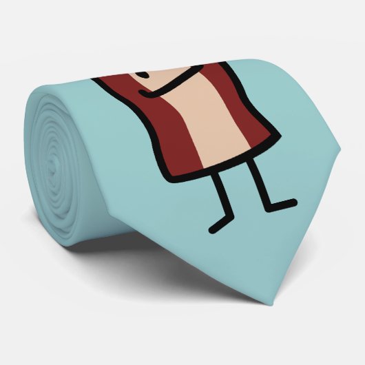 Happy Bacon Smirk Classic Design Stropdas (Opgerold)