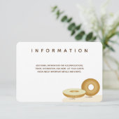 Happy Bagel Bruiloft Wit Bruin Cream Info Informatiekaartje (Staand voorkant)