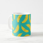 Happy Bananas Cute Fruit Pattern Koffiemok (Voorkant links)