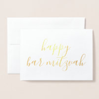 Happy bar mitswa eenvoudige kalligrafie Goud