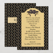 Happy Bar Mitzvah 20XX Gold Invitation décorative (Devant / Derrière)