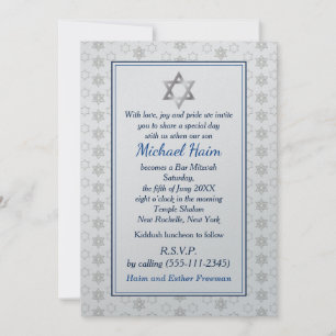 Happy Bar Mitzvah 20XX Tefillin Stylish Kaart