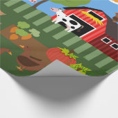 Happy Barnyard Animals (Med. & Lg. Afbeeldingen) Cadeaupapier (Hoek)