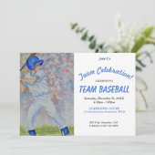 HAPPY BASEBALL TEAM PARTY INVITATION KAART (Staand voorkant)