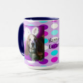Happy Basset Hound Coffee Mug (Devant gauche)