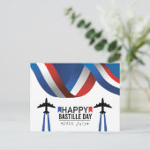 Happy Bastille Day France Briefkaart (Staand voorkant)