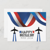 Happy Bastille Day France Briefkaart (Voorkant / Achterkant)