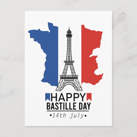 Happy Bastille Day Frankrijk Briefkaart (Voorkant)