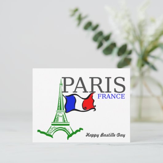 Happy Bastille Day Frankrijk Briefkaart (Staand voorkant)